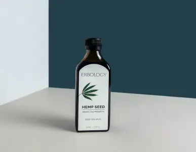 Packaging Design Services Poster with a sample Bottle