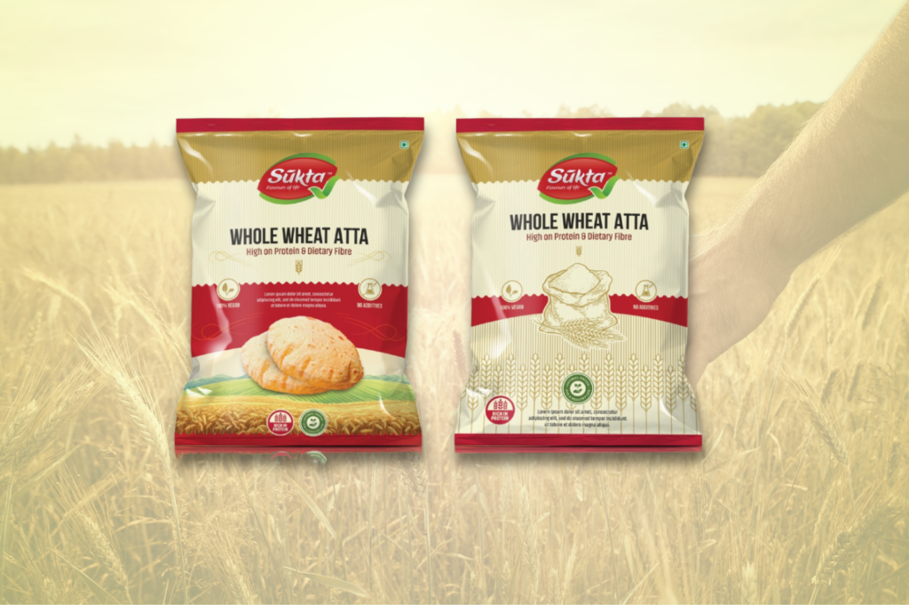 Sukta Whole Wheat Atta - Packaging Design Services
